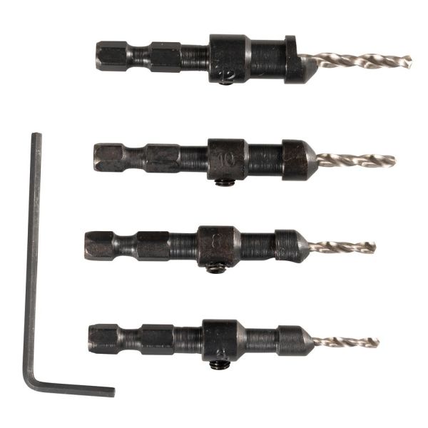 Boringssæt Makita D-73455 med forsænker, 4 dele 