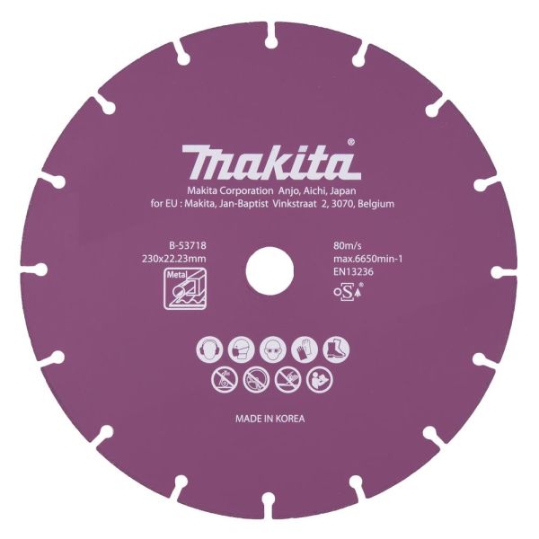 Diamantklinga Makita B-53718 230x1,6x22,23 mm, stål 