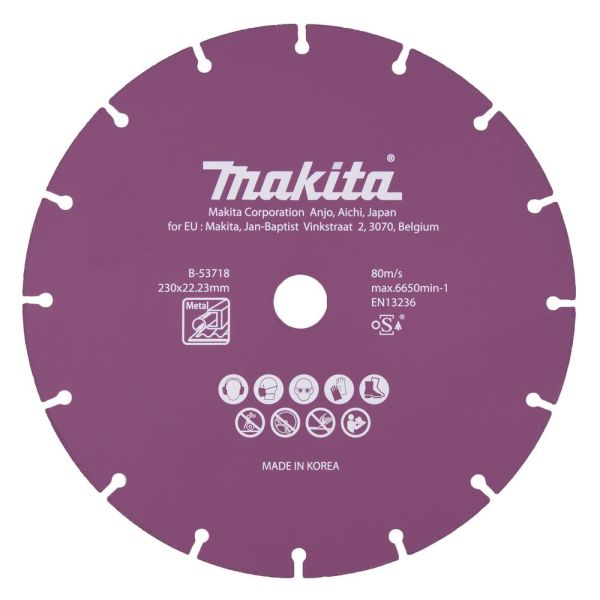 diamantklinge Makita B-53718 230x1,6x22,23 mm, stål 