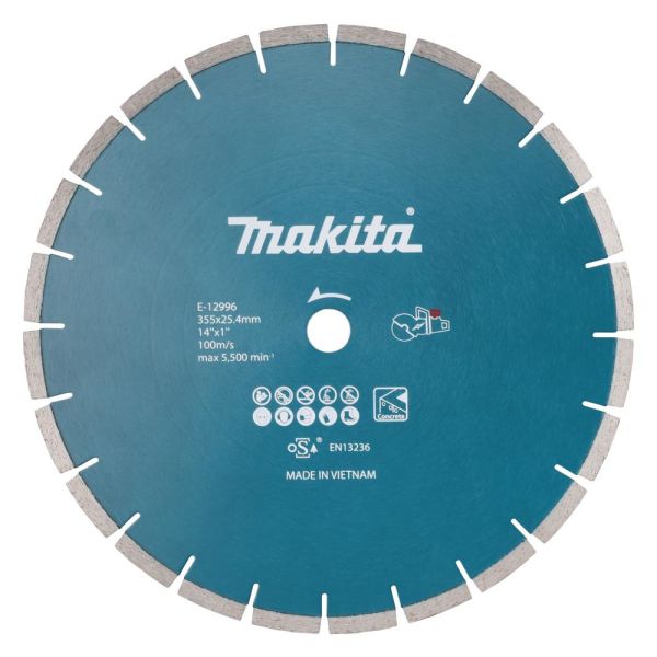 Diamantskæreskive Makita E-12996 355x25,4 mm, beton 