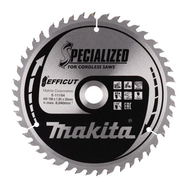 Savklinge Makita E-11184 190x20 mm, 45T 