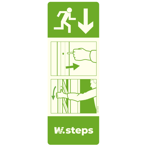 Instruktionsskilt W.steps WURS IS-ST  