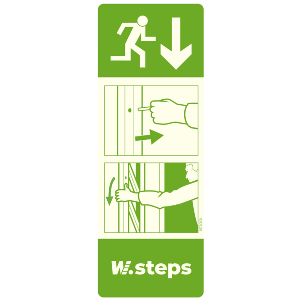 Instruktionsskylt W.steps WURS IS-ST  