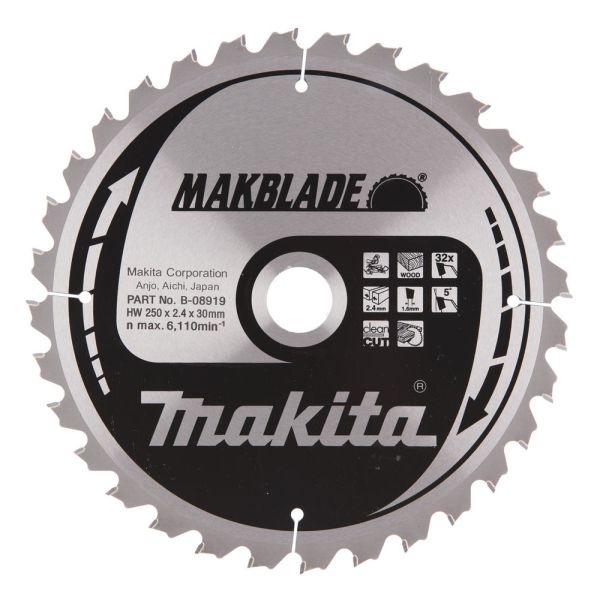 Savklinge Makita B-08919 Træ, 235x30x2,4 mm 