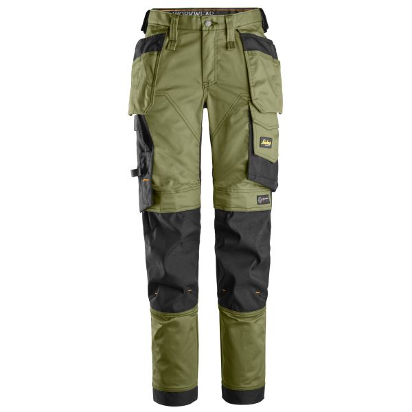 Arbetsbyxa Snickers Workwear 6247-3104 khakigrön/svart 50