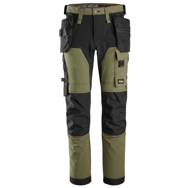 Työhousut Snickers Workwear 6275-3104 khakinvihreä/musta 152