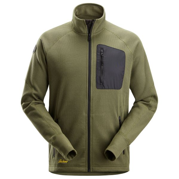 Fleece sweater Snickers Workwear 8042-3104 khaki grøn M