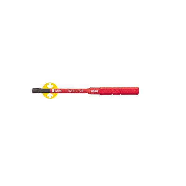 Ruuvauskärki Wiha slimBit 36071 TORX®, 75 mm, 1000 V T25x75 mm