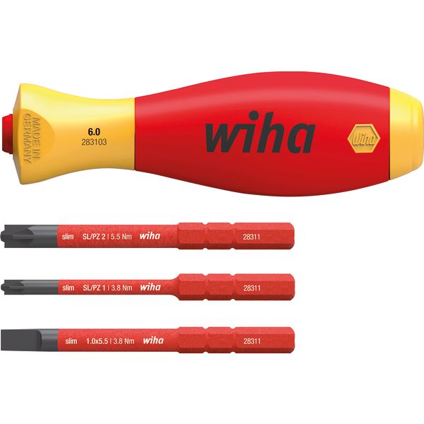 Bitsmejsel Wiha slimVario 43449 med bits, 1000 V 