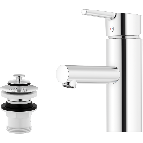 Tvättställsblandare Mora MMIX II 333020 med silpluggsventil, G10, krom 
