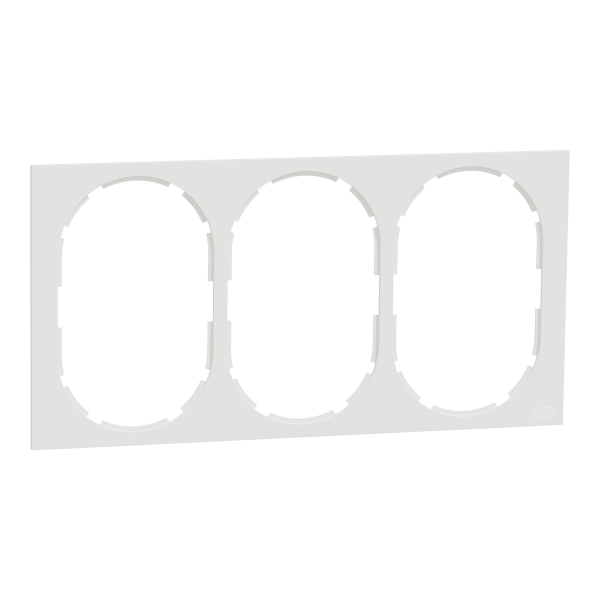 Ram Elko EKO50012 3-fack 2-vägsuttag, kombinationsmontage Renvit