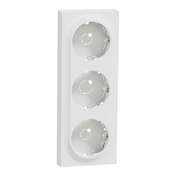 Förhöjningsram Elko EKO50024 3-fack, låg, för strömställare Renvit