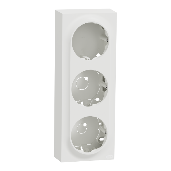 Förhöjningsram Elko EKO50030 3-fack, hög, för 1-vägsuttag Renvit