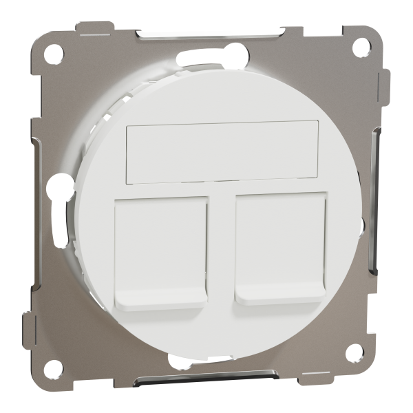 Centrumlock Elko EKO50117 för 2x Keystone, platt Renvit