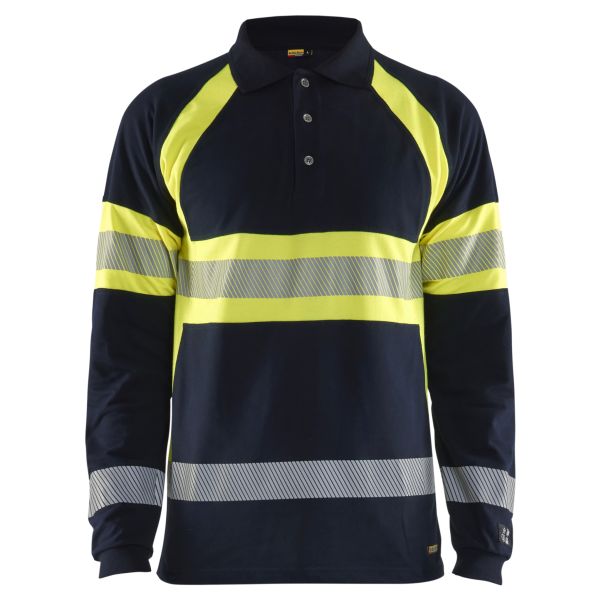 Pikétrøye Blåkläder 343817418933XS varsler, marineblå/gul XS