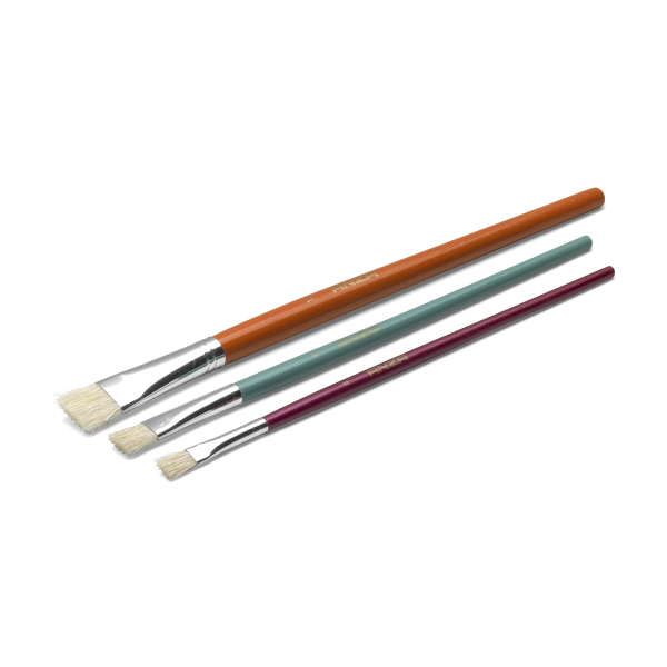 Stregpenselsæt Anza 700012 flad, 3 dele 
