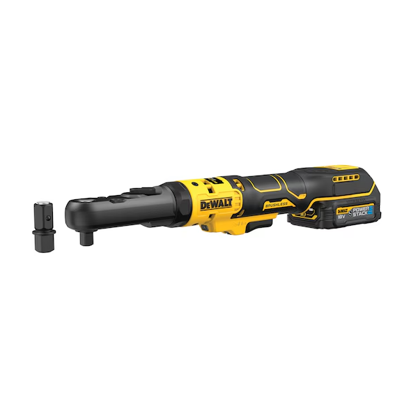 Akkuräikkäväännin Dewalt DCF510E2G-QW akkujen ja laturin kanssa 