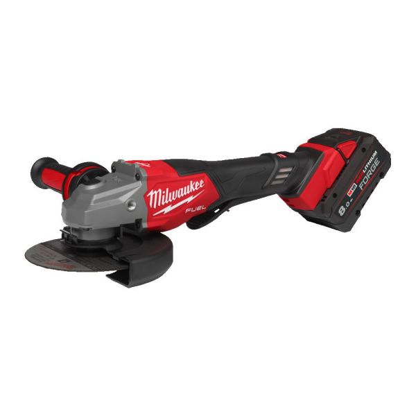 Akkukulmahiomakone Milwaukee M18 FHSAG125XPDB2-802X akkujen ja laturin kanssa 