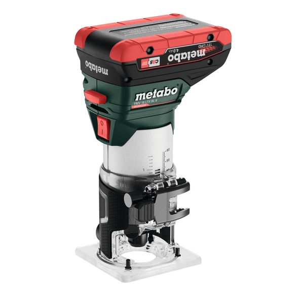 Kantfräs Metabo FMV18LTXBL8 med batteri och laddare 