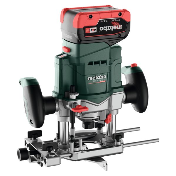 Håndoverfres Metabo OVF18LTXBL med batteri, uten lader 