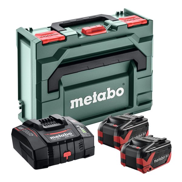Akku- ja laturipaketti Metabo 685305000 2 x 8,0 Ah, 18 V 