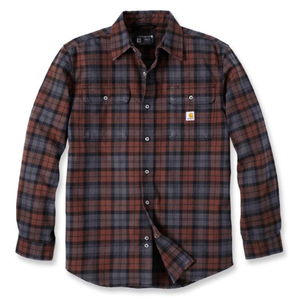 Flanellskjorta Carhartt 106356B80 roströd Roströd 2XL