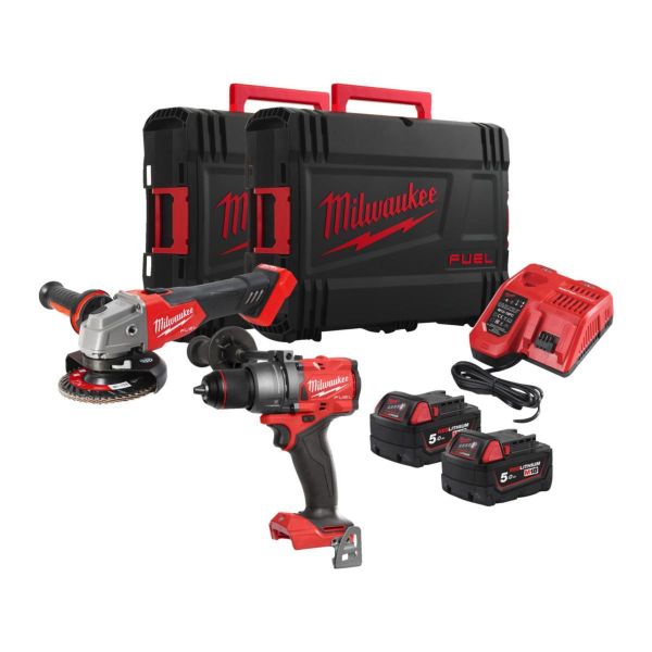 Værktøjssæt Milwaukee M18 FPP2E3-502X med batteri og oplader 