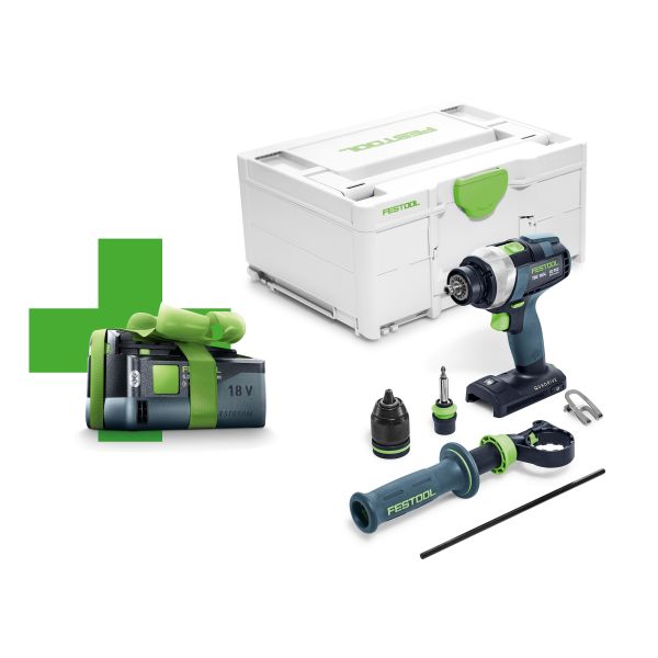 Skrutrekker Festool QUADRIVE TDC 18/4 I-Basic-5,0 med batteri 