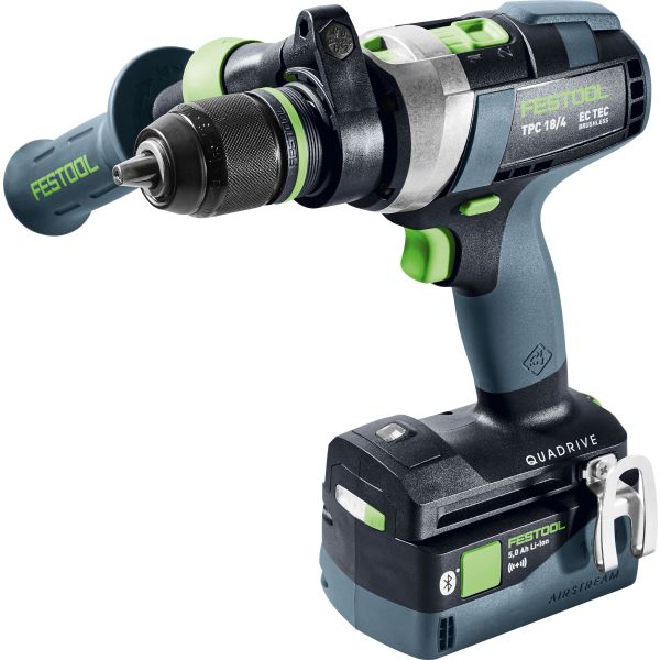 Slagskrutrekker Festool QUADRIVE TPC 18/4 I-Basic-5,0 med batteri 