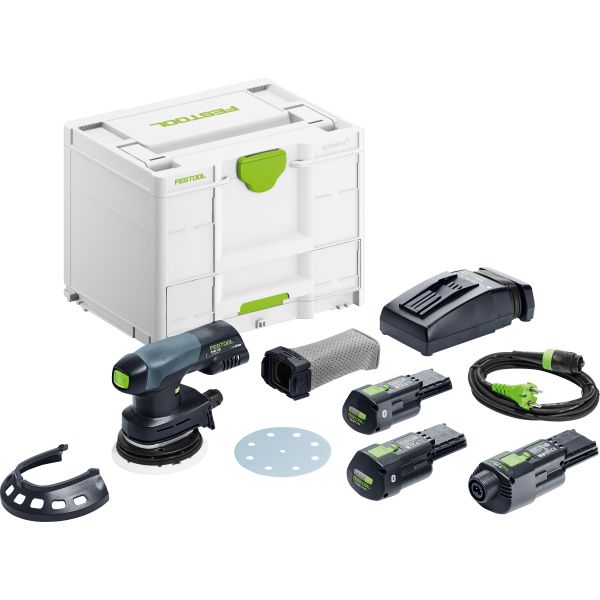 Excenterslip Festool ETSC 125 3,0 I-Set med batteri och laddare 