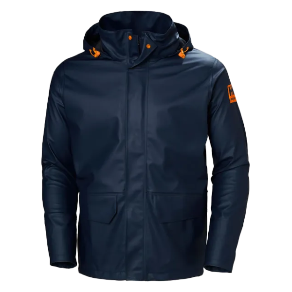 Regnfrakke Helly Hansen Workwear Gale søværn Marine blå XL