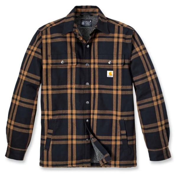 Flannel skjorte Carhartt 106354N04-S sort/brun Sort/Brun S
