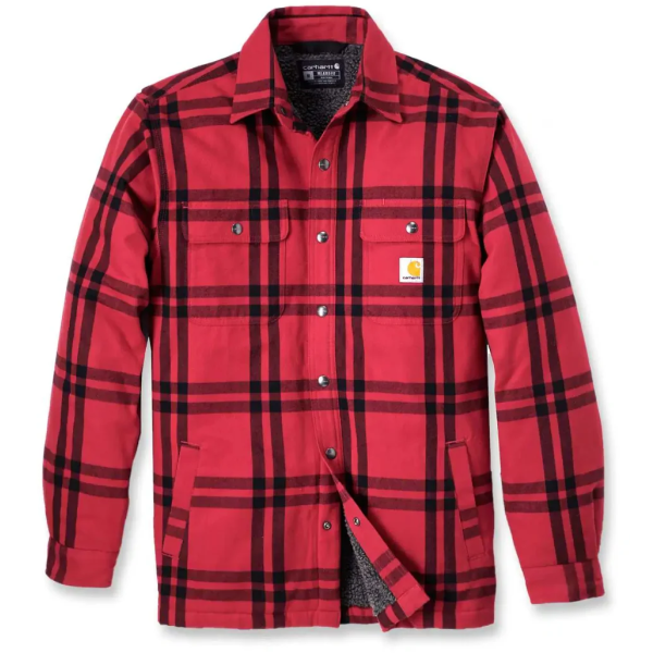 Flannel skjorte Carhartt 106354R99-L rød/sort Rød/Sort L