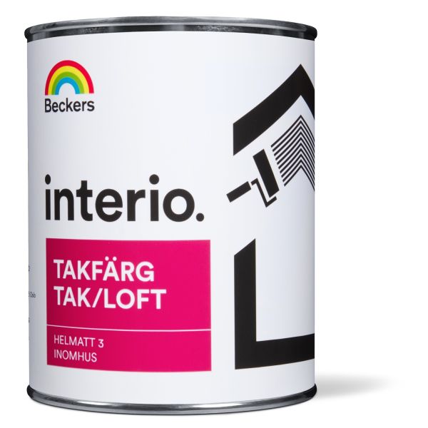 Takfärg Beckers Interio helmatt Vit 1 l 3 Helmatt