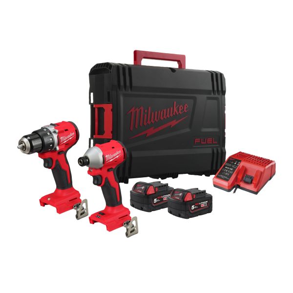 Værktøjssæt Milwaukee M18 BLCPP2B-502C med batteri og oplader 