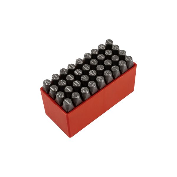 Bokstavs- och sifferstans PELA 549861 7 mm, 36-pack 