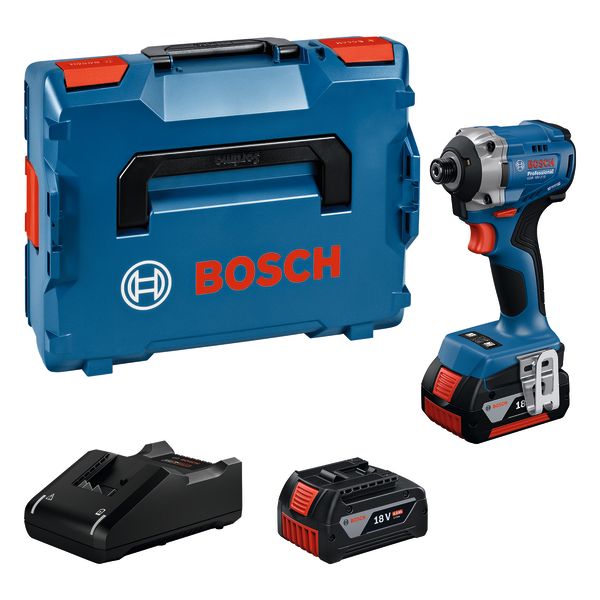 Akkuiskuruuvinväännin Bosch GDR 18V-125 akkujen ja laturin kanssa 