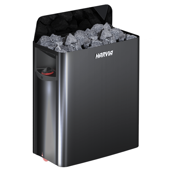 Bastuaggregat Harvia The Wall SW60 svart stål 6 kW Manuell styrning