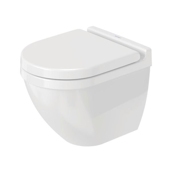 Toalett Duravit Starck 3 compact, veggmontert, uten sete og lokk 