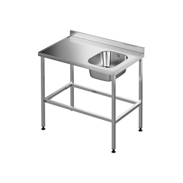 Tvättbänk Purus SB-1000-34H 1000x620x900 mm, högerplacerad diskho 