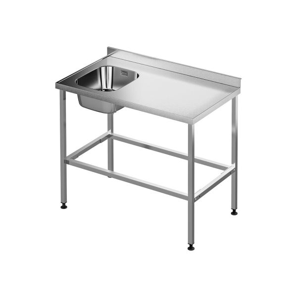 Pesupöytä Purus SB-1100-34V 1100x620x900 mm, allas vasemmalla 