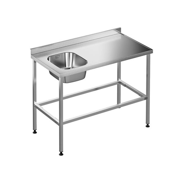 Pesupöytä Purus SB-1200-34V 1200x620x900 mm, allas vasemmalla 