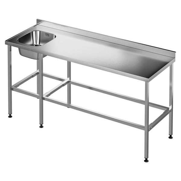 Pesupöytä Purus SB-1800-34V 1800x620x900 mm, allas vasemmalla 