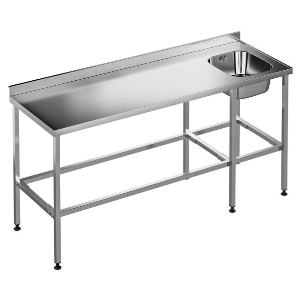 Vaskebænk Purus SB-1800-34H 1800x620x900 mm, højreplaceret køkkenvask 