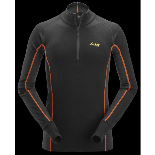 Underställströja Snickers Workwear Stay Warm 9482 svart, halvzip XS