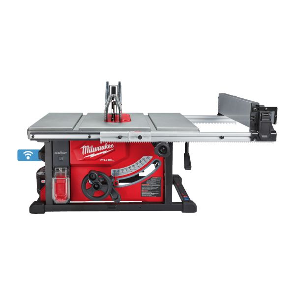 Akkupöytäsaha Milwaukee M18 FTS210-121B akun ja laturin kanssa 