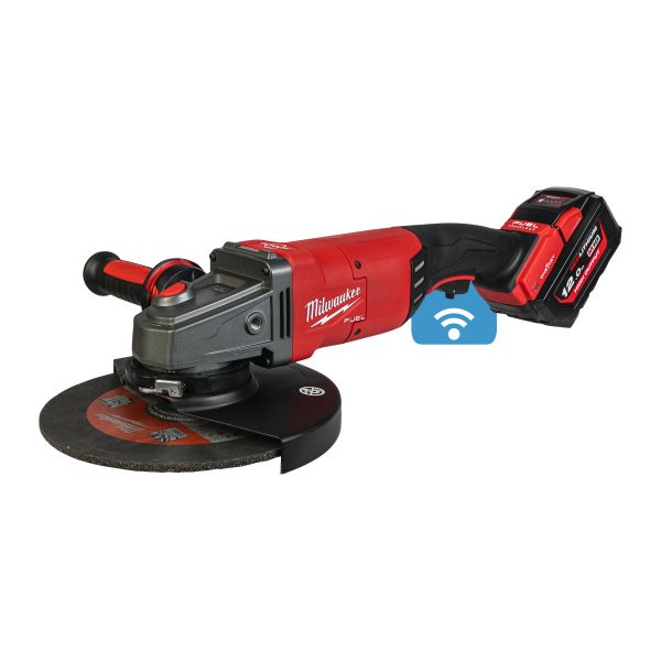 Vinkelslip Milwaukee M18 ONEFLAG230XPDB-122C med batteri och laddare 