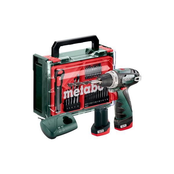 Borrskruvdragare Metabo 600080710 med batteri och laddare 