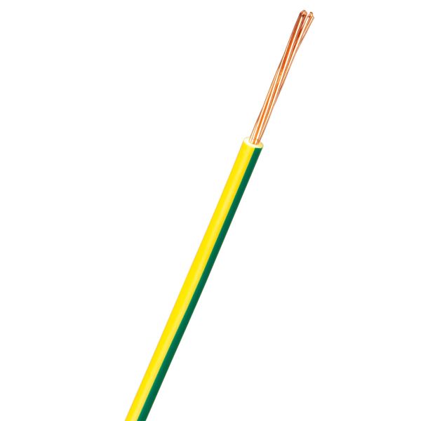 Asennuskaapeli Nexans FQ Easy H07Z1-R, 450/750 V 1x2,5 mm², keltainen/vihreä