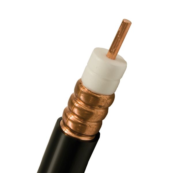 Koaxialkabel Nexans KTV 3.9/15.6, används som basnätskabel svart, 700 m